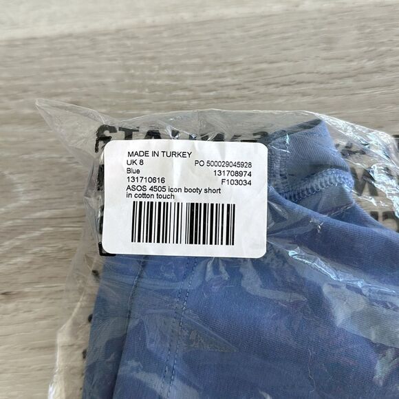 ASOS 4505 Icon Booty Shorts in Cotton Touch Blue 4 NWT IN PACKAGE - Picture 6 of 7